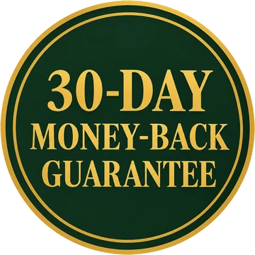 30-day money-back guarantee seal